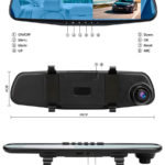 Дзеркало реєстратор Full HD 4,3 дюйма з покриттям антивідблиску