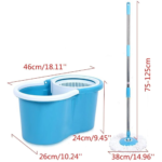 Турбо швабра з відром Spin MOP 360 блакитна