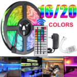 Світлодіодна RGB стрічка 5 метрів з пультом та адаптером LED